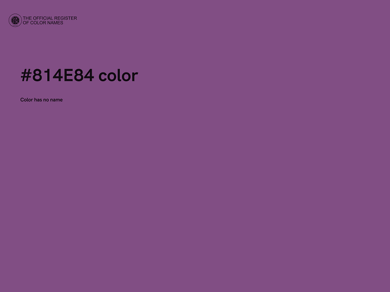 #814E84 color image