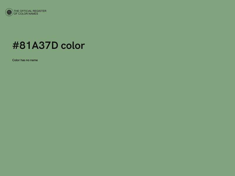 #81A37D color image