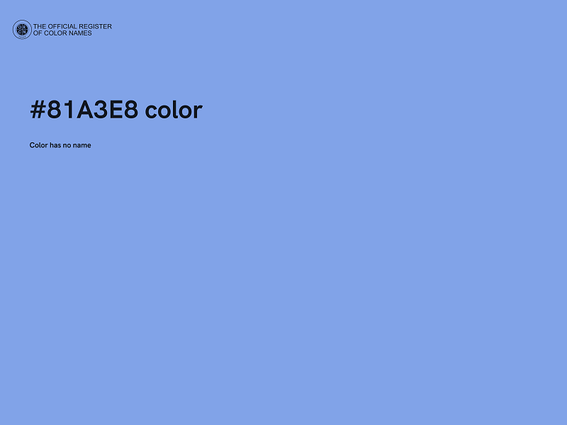 #81A3E8 color image