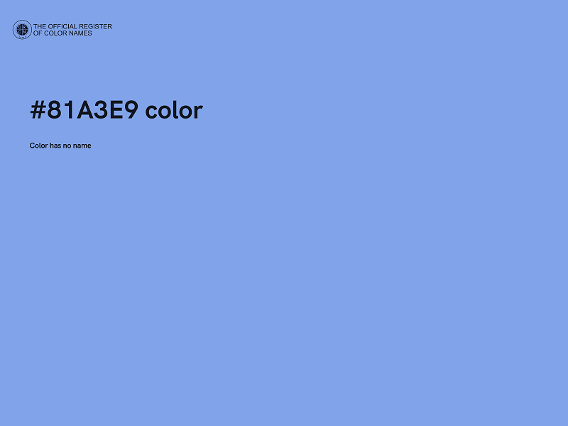 #81A3E9 color image