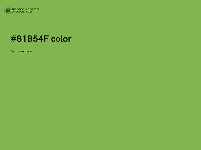 #81B54F color image