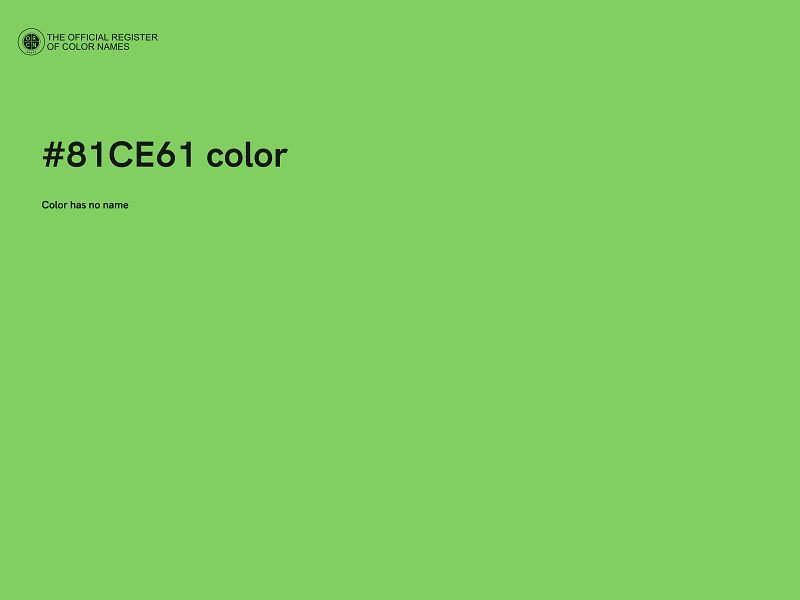 #81CE61 color image