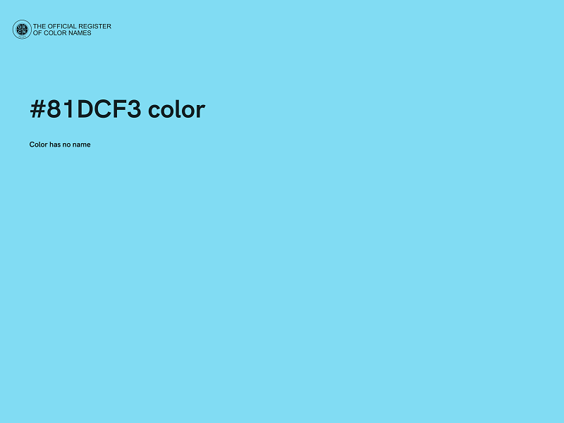 #81DCF3 color image