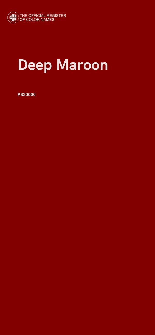 #820000 - Deep Maroon color image