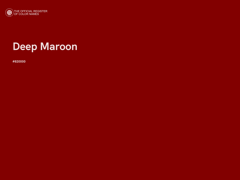 #820000 - Deep Maroon color image