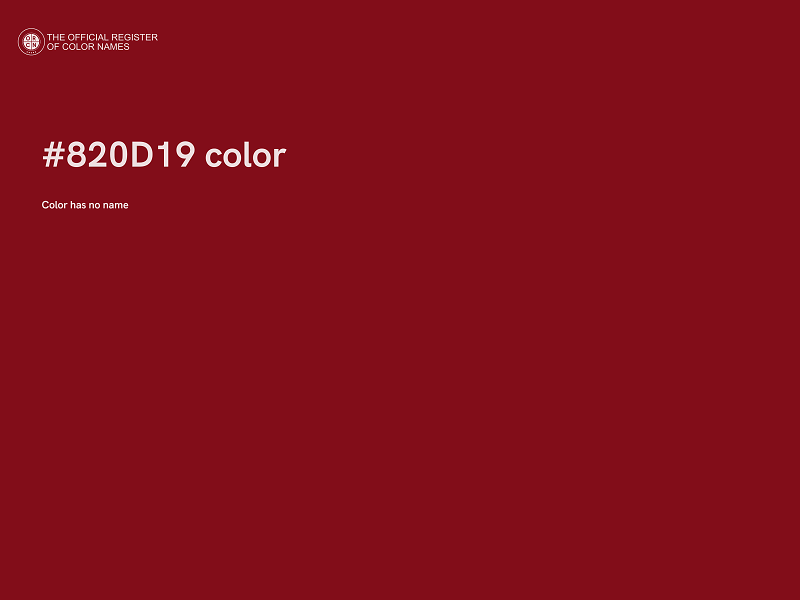 #820D19 color image