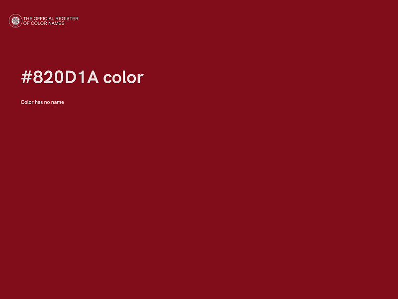 #820D1A color image