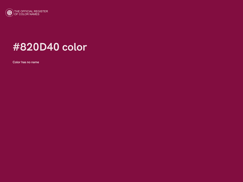 #820D40 color image