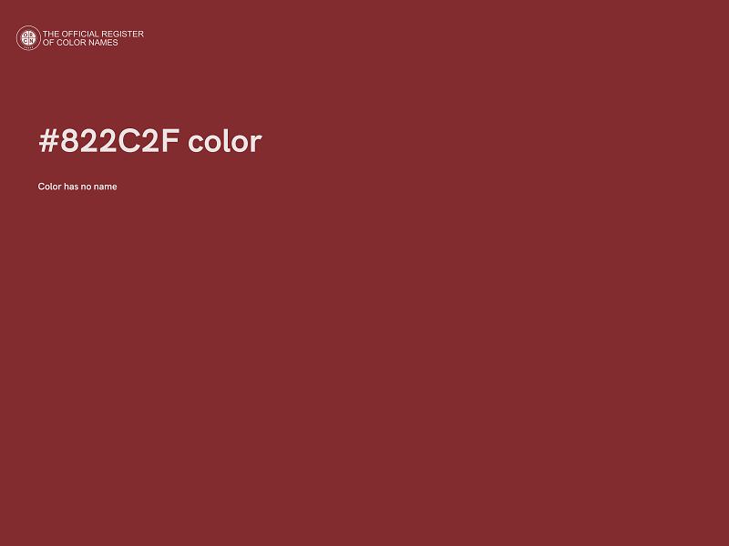 #822C2F color image