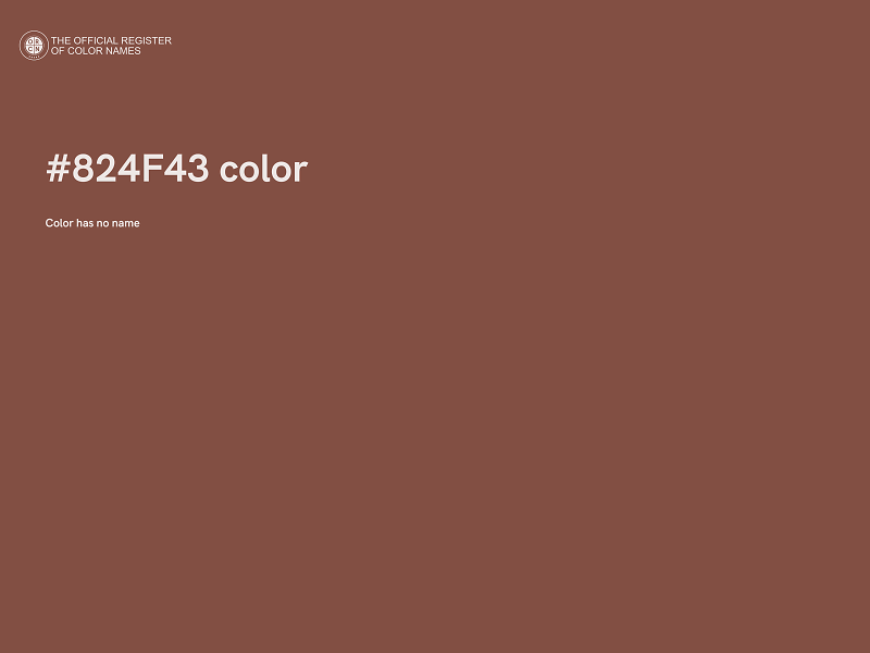 #824F43 color image