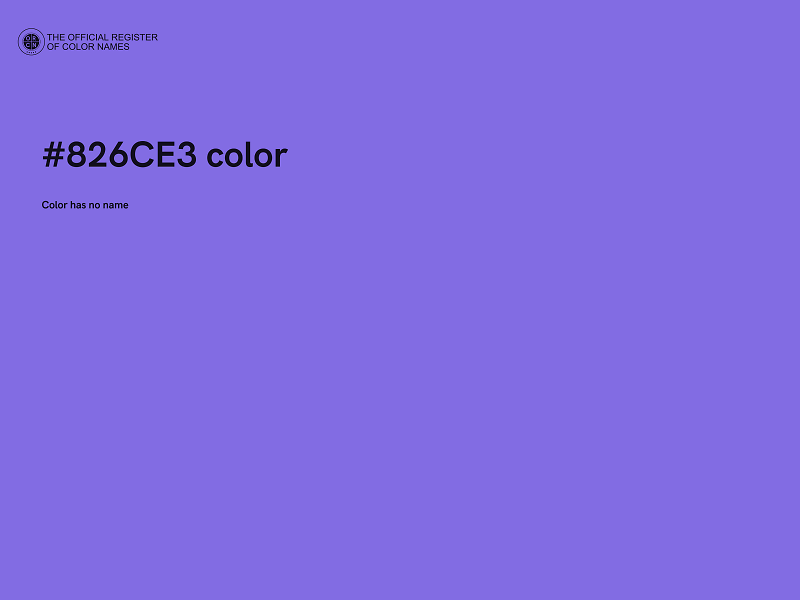 #826CE3 color image