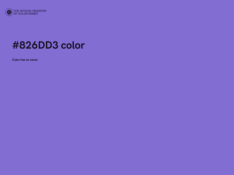 #826DD3 color image