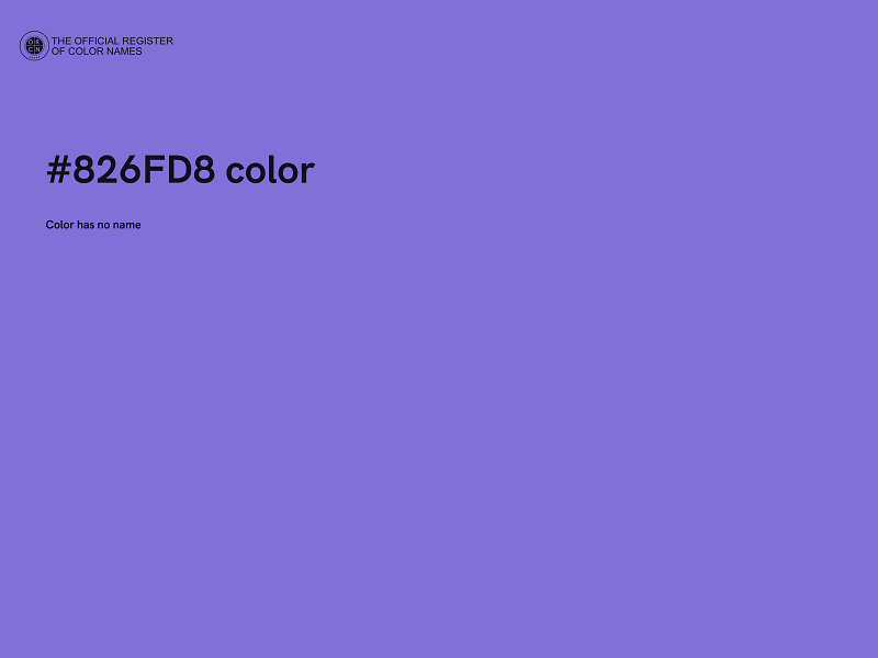 #826FD8 color image