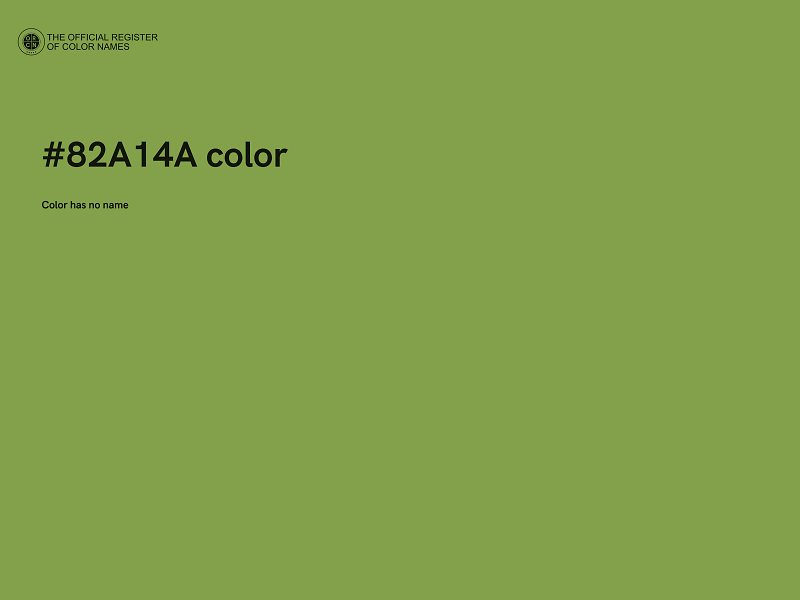 #82A14A color image