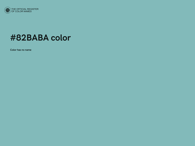 #82BABA color image