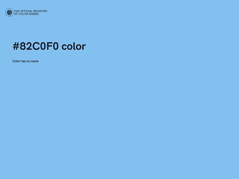 #82C0F0 color image