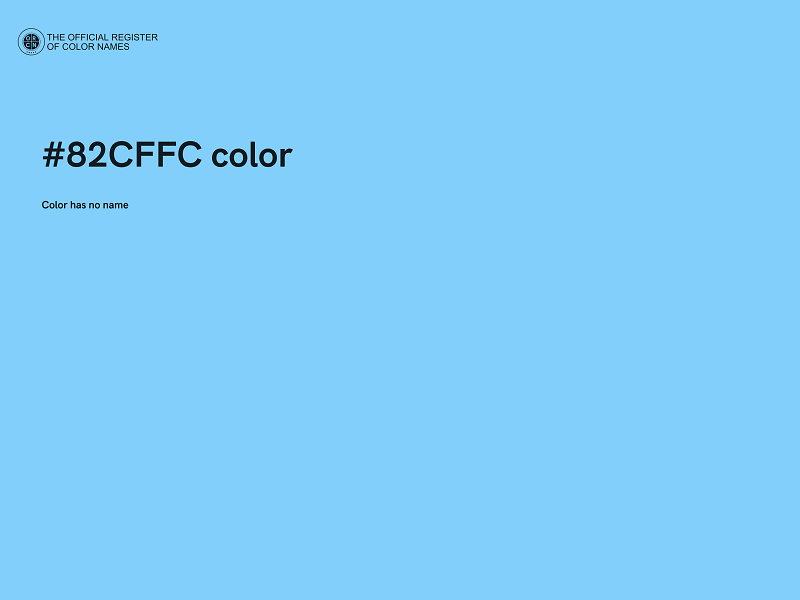 #82CFFC color image