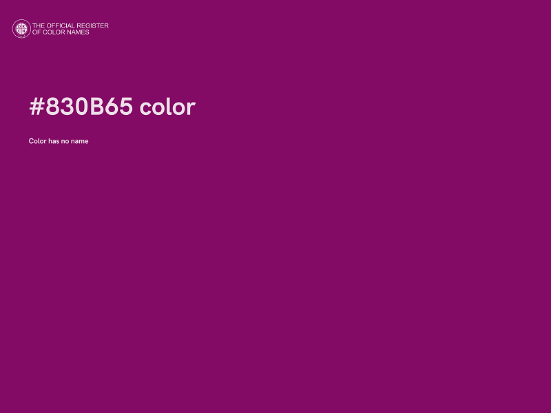 #830B65 color image