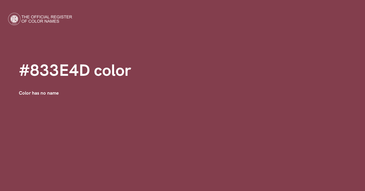 Color #833E4D - The Official Register of Color Names
