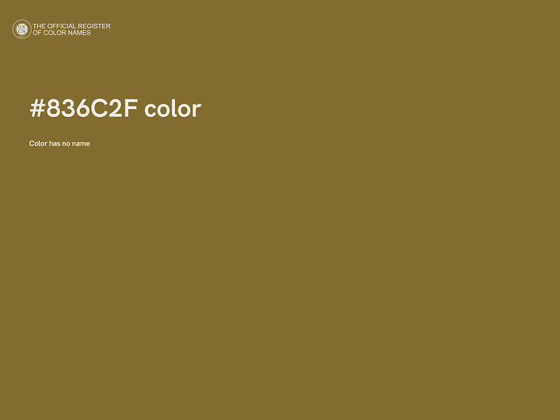 #836C2F color image