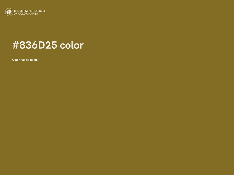 #836D25 color image