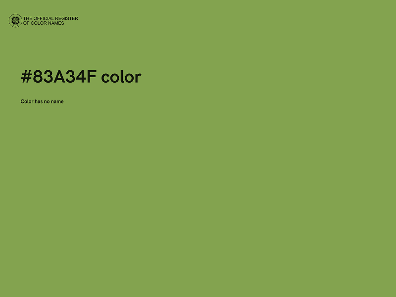 #83A34F color image