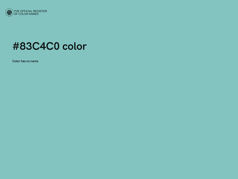 #83C4C0 color image