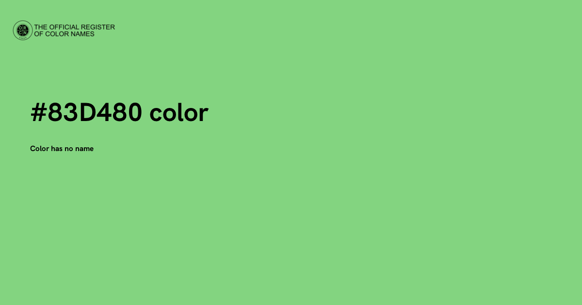 Color #83D480 - The Official Register of Color Names