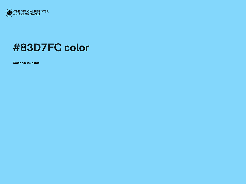 #83D7FC color image