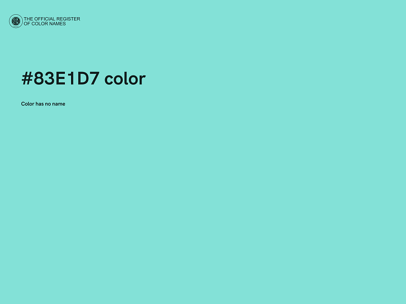 #83E1D7 color image