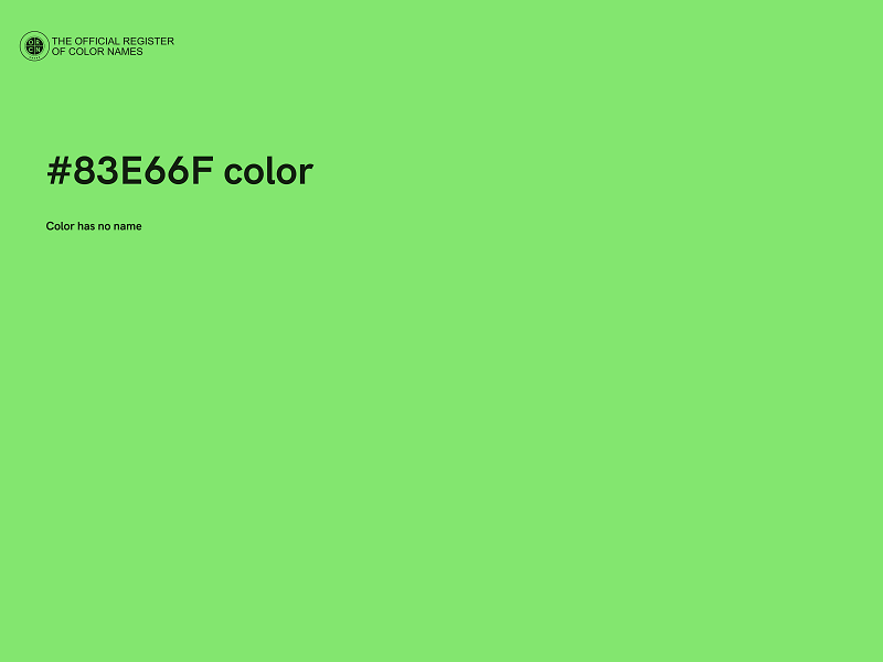 #83E66F color image