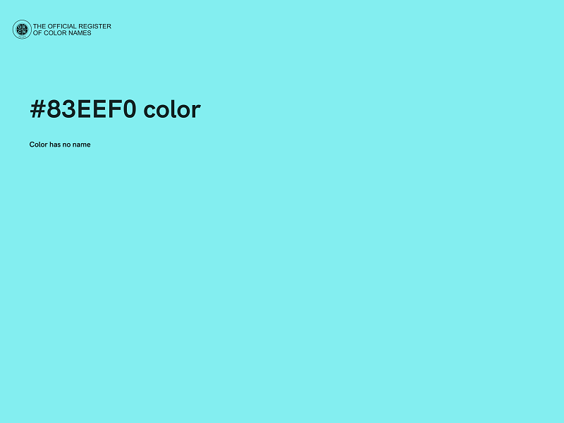 #83EEF0 color image