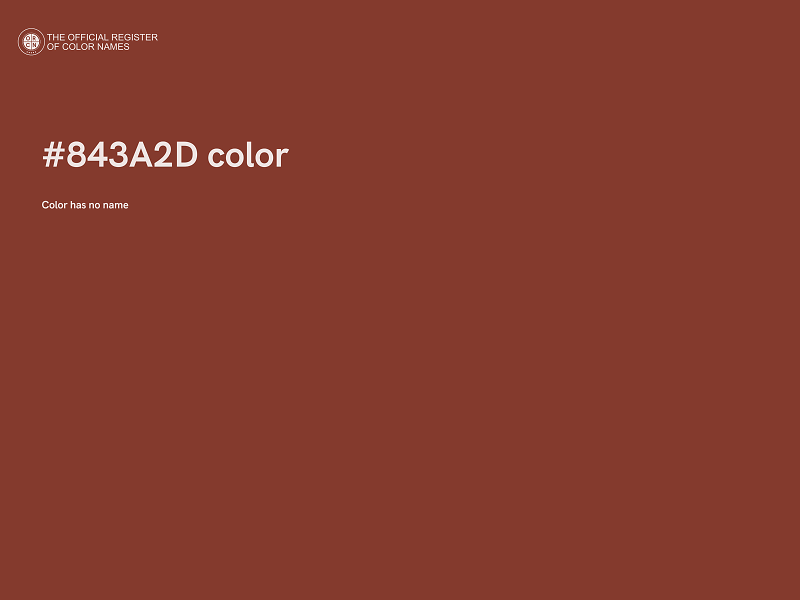 #843A2D color image