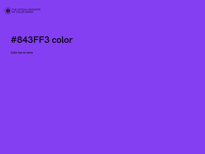 #843FF3 color image