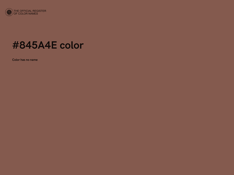 #845A4E color image