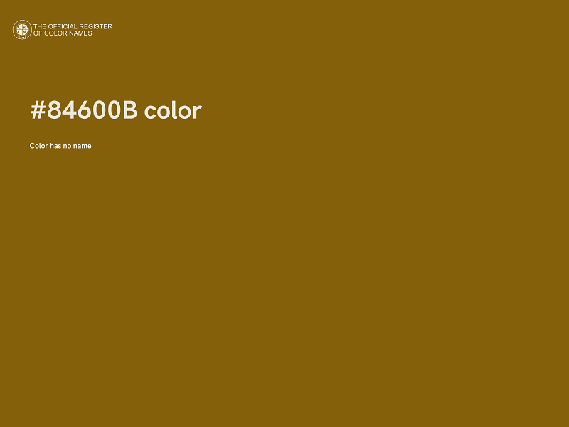 #84600B color image