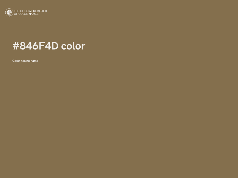 #846F4D color image