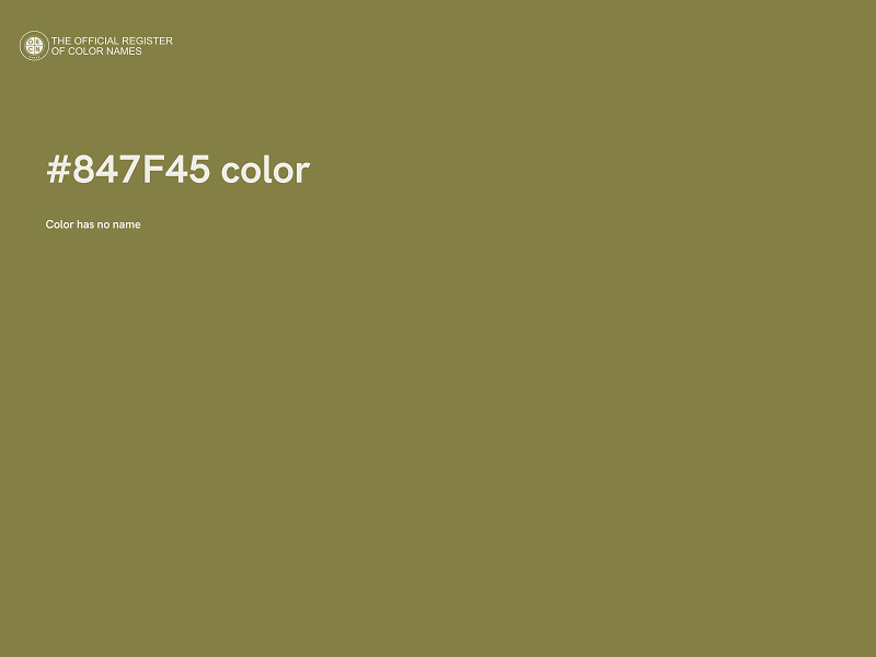 #847F45 color image