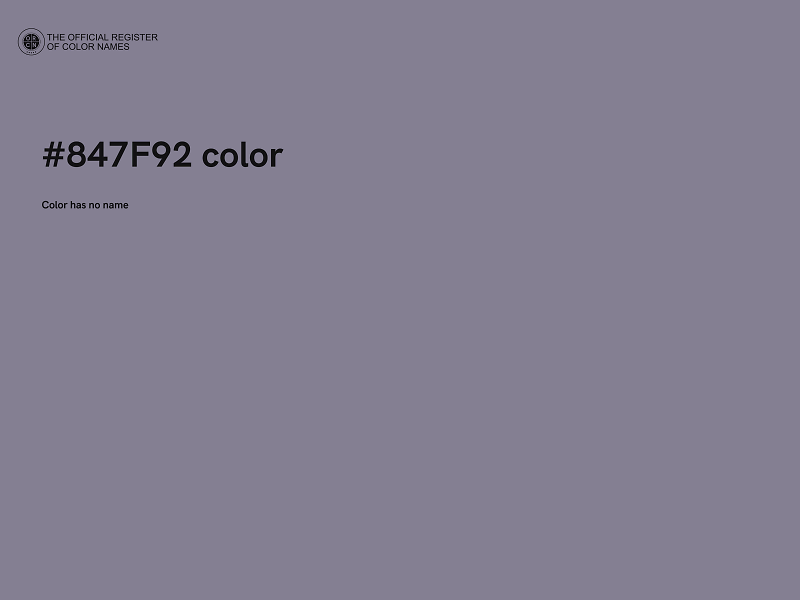 #847F92 color image