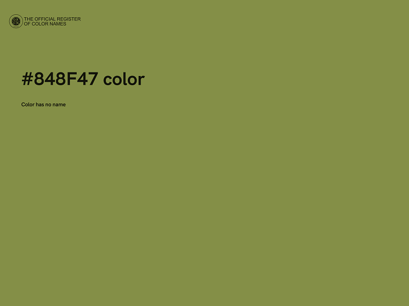 #848F47 color image