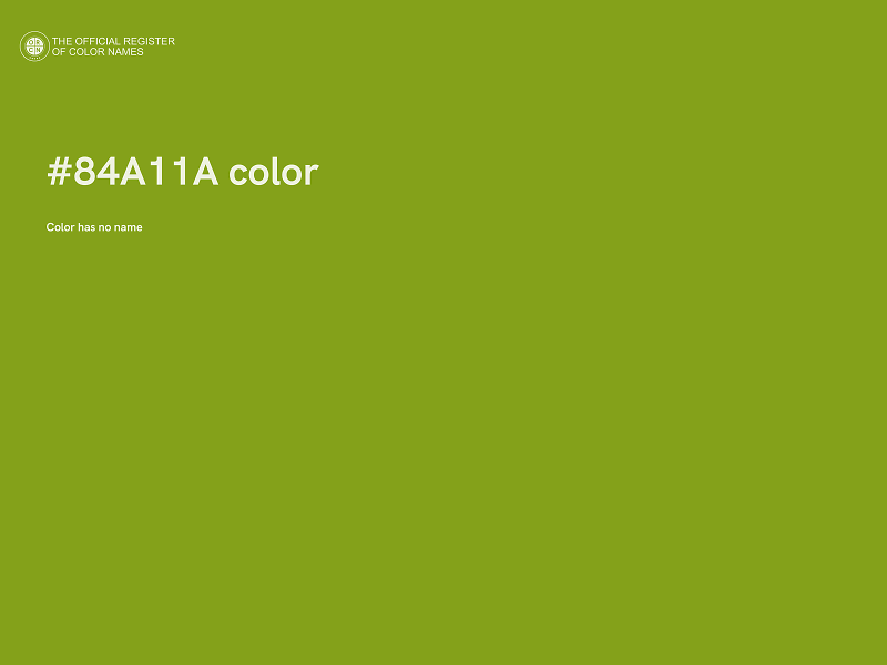 #84A11A color image