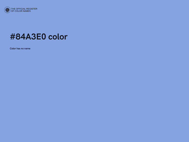 #84A3E0 color image