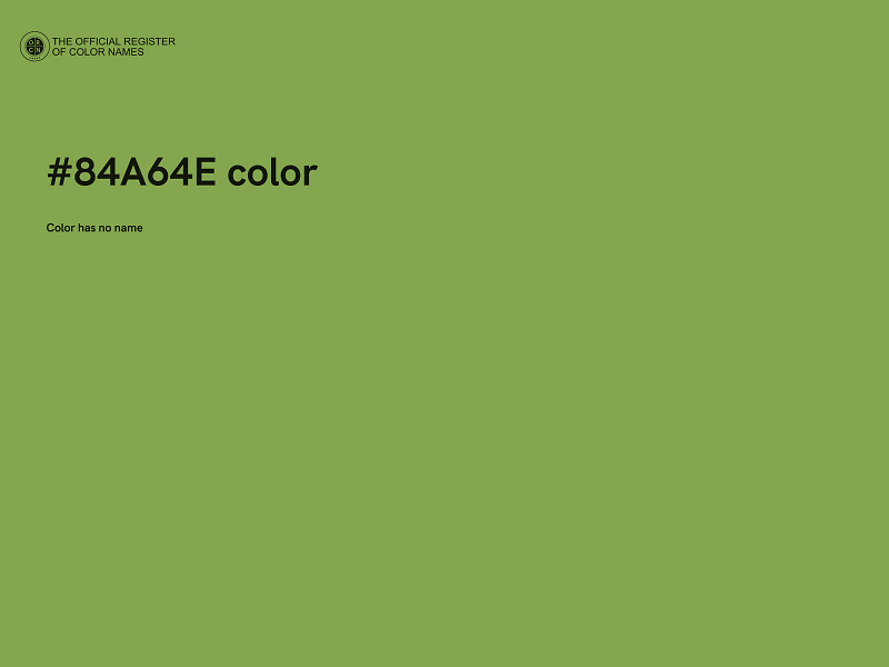 #84A64E color image