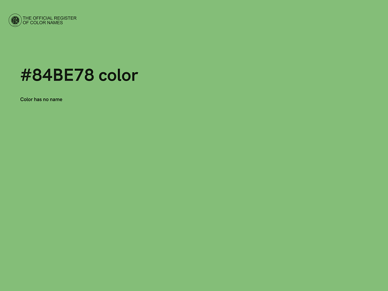 #84BE78 color image