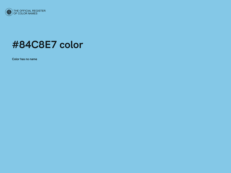 #84C8E7 color image