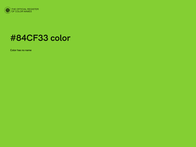 #84CF33 color image