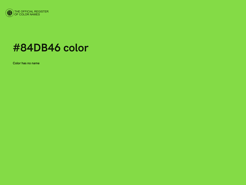 #84DB46 color image