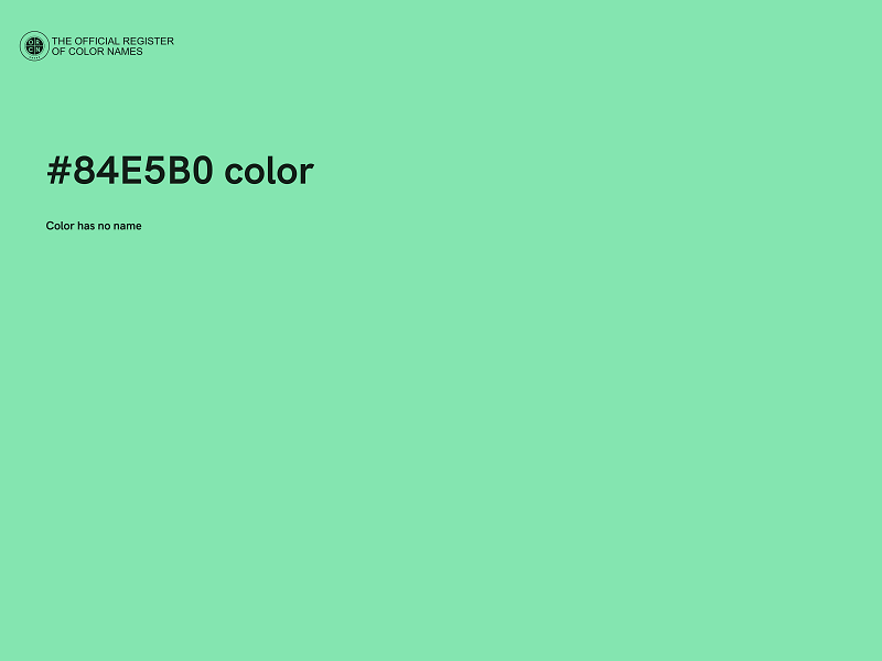 #84E5B0 color image