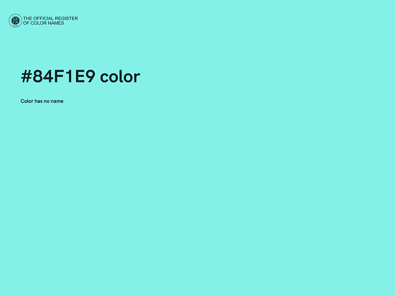 #84F1E9 color image