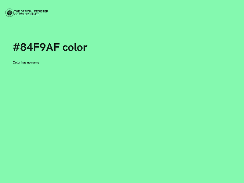 #84F9AF color image